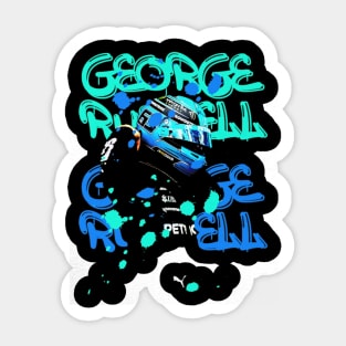 George Russell Neon Sticker